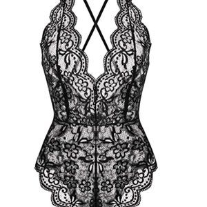 Women Lingerie Bodysuit Babydoll One Piece Lace